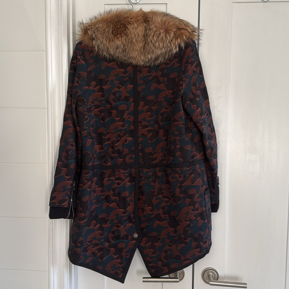 Veronica Beard, Removable Fur Trim Coat - Picture 2 of 2